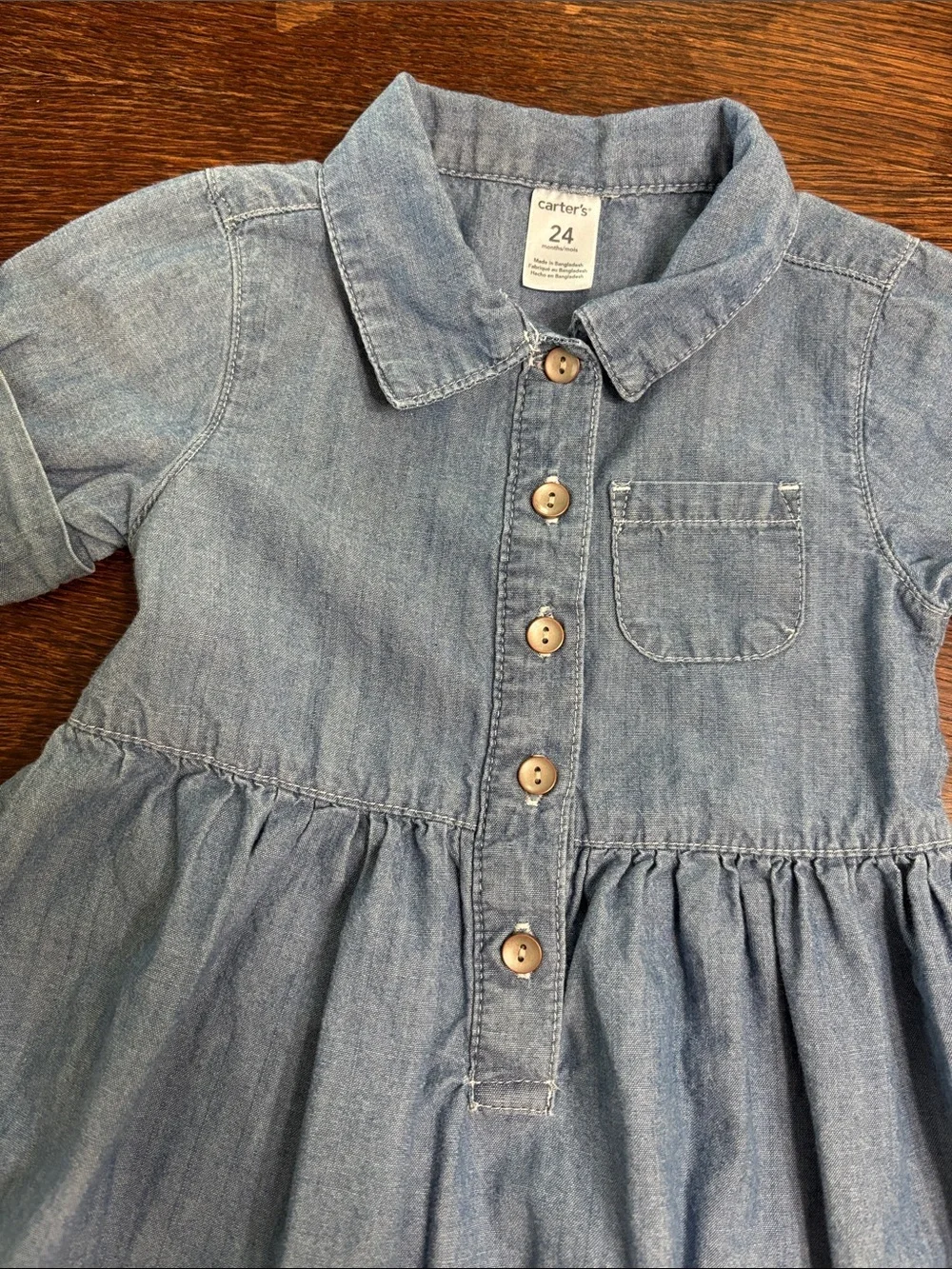 Carter's 5-Piece Set Floral & Denim Dresses Bloomers & Cardigan Baby Girl 24 mo